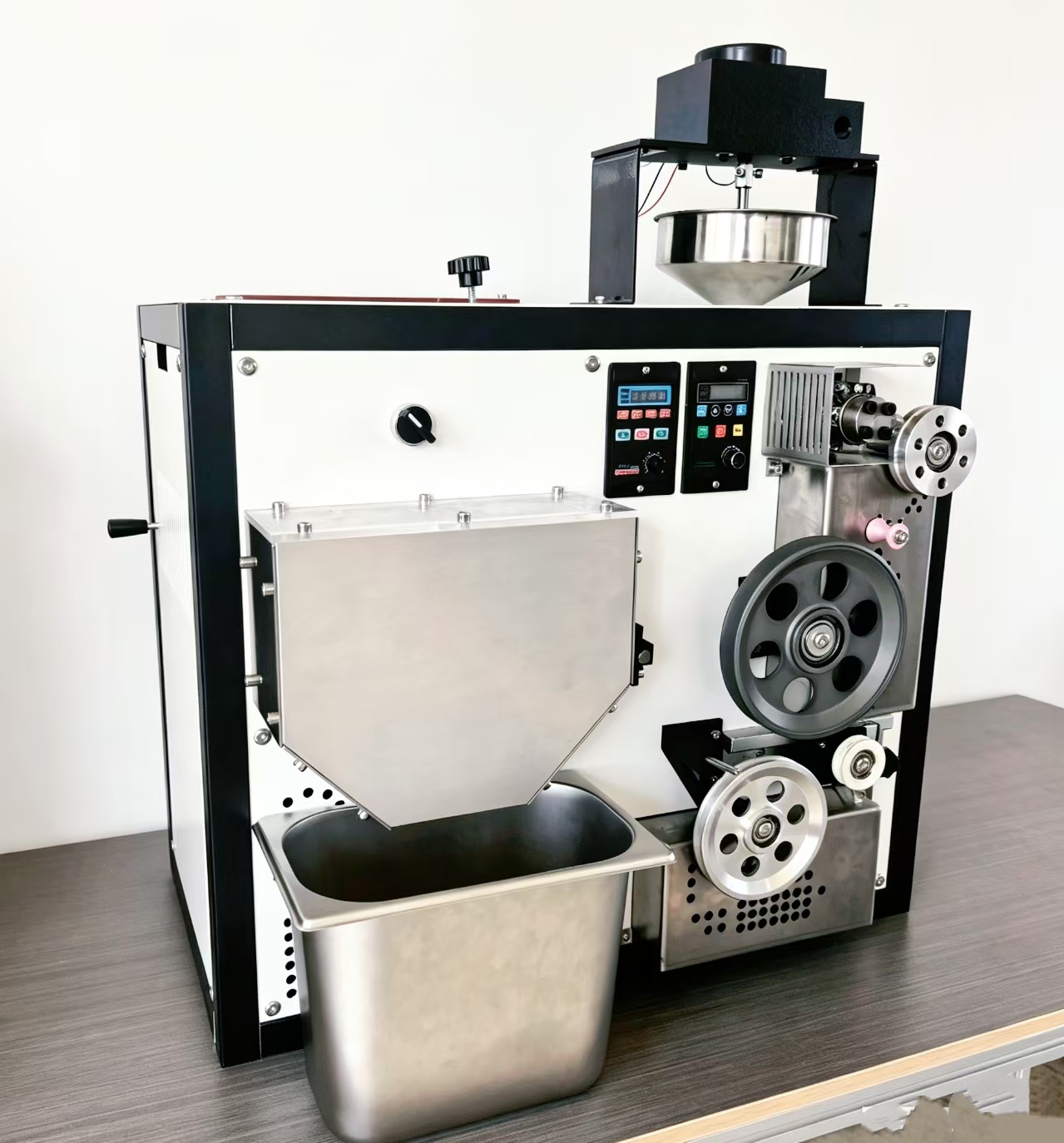 White PelletLab G20 development prototype on a workbench